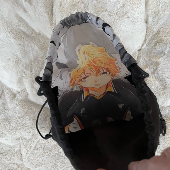 Haikyuu Manga Anime drawstring bag with lovely artwork perfect for school & work - Picture 3 of 4